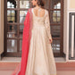 Rajwada Cream Georgette Embroidered Gown For Women