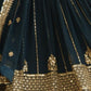 Rajwada Dark Teal Green Georgette Embroidered Gown For Women