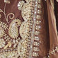 Rajwada Brown Silk Blend Embellished Stitched Kurta Set For Women