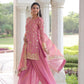 Rajwada Pink Silk Blend Embellished Stitched Kurta Set For Women