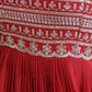 Rajwada Rust Orange Georgette Embellished Gown For Women