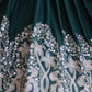 Rajwada Dark Green Silk Blend Embroidered Gown For Women