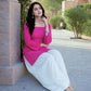 Rajwada Pink Cotton Solid Stitched Kurta Set For Women