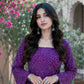 Rajwada Violet Cotton Solid Stitched Kurta Set For Women