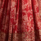 Rajwada Red Organza Embellished Lehenga For Women