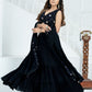 Rajwada Black Georgette Embroidered Lehenga For Women