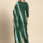Rajwada Women Bottle Green Poly Cotton Embroidered Stitched Kurta With Trouser & Dupatta