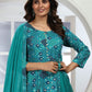 Rajwada Teal Green Rayon Printed Kurti For Women
