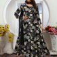 Rajwada Black Rayon Printed Kurti For Women