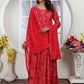 Rajwada Pink Rayon Printed Kurti For Women