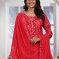Rajwada Pink Rayon Printed Kurti For Women