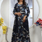 Rajwada Navy Blue Rayon Printed Kurti For Women