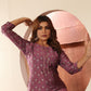 Rajwada Mauve Cotton Blend Mirror Work Kurti For Women