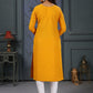 Rajwada Yellow Silk Blend Solid Kurta For Women
