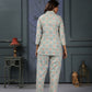Rajwada Light Blue Cotton Blend Printed Co Ord Set For Women
