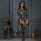Rajwada Blue Cotton Blend Printed Co Ord Set For Women