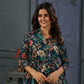 Rajwada Blue Cotton Blend Printed Co Ord Set For Women