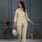 Rajwada Light Green Cotton Blend Printed Co Ord Set For Women