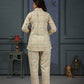 Rajwada Light Green Cotton Blend Printed Co Ord Set For Women