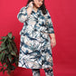 Rajwada Off White And Navy Blue Cotton Blend Printed Kurta Set For Women