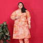 Rajwada Beige And Off White Cotton Blend Printed Kurta Set For Women