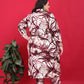 Rajwada Off White And Maroon Cotton Blend Printed Kurta Set For Women