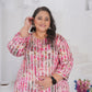 Rajwada Pink Cotton Blend Printed Kurti For Women