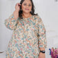 Rajwada Off White And Multicolor Cotton Blend Printed Kurti For Women