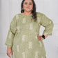 Rajwada Green Cotton Blend Printed Kurti For Women