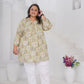 Rajwada Light Green Cotton Blend Printed Kurtisss For Women