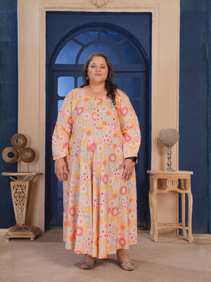 Rajwada Multicolor Cotton Blend Printed Kurti For Women