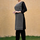 Rajwada Black Georgette Embroidered Kurta Set For Women
