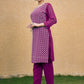 Rajwada Wine Georgette Embroidered Kurta Set For Women