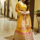 Rajwada Women Multicolored Net Sequence Semi-Stitched Lehenga Choli