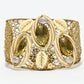 Rajwada Golden Alloy Pearl Cuff Bracelet For Women
