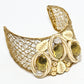 Rajwada Golden Alloy Pearl Cuff Bracelet For Women