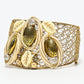 Rajwada Golden Alloy Pearl Cuff Bracelet For Women