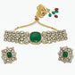 Rajwada Green And White Alloy Embellished Jewellery Set For Women