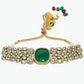 Rajwada Green And White Alloy Embellished Jewellery Set For Women