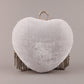 Rajwada Women White Heart-Shaped Embellished Clutch