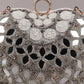 Rajwada Women White Heart-Shaped Embellished Clutch