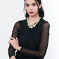 Rajwada Green Alloy Stone Embellished Neckpiece For Women