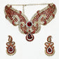Rajwada Golden And Red Alloy Stone Jewellery Set For Women