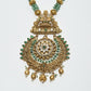 Rajwada Green And Golden Alloy Stone Jewellery Set For Women