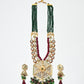 Rajwada Dark Green And Maroon Pearl And Stone Jewellery Set For Women