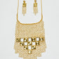 Rajwada Golden Alloy Self Design Jewellery Set For Women