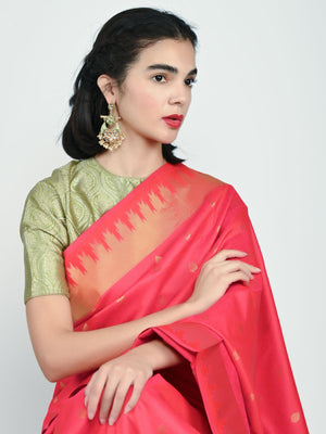 Rajwada Green And Gold Alloy Embellished Earrings For Women