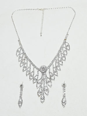 Rajwada Silver Alloy Stone Jewellery Set For Women