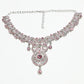 Rajwada Pink Alloy Stone Jewellery Set For Women