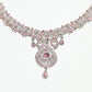 Rajwada Pink Alloy Stone Jewellery Set For Women